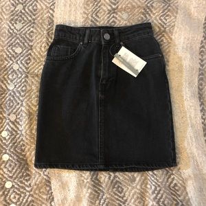 Black Denim Skirt